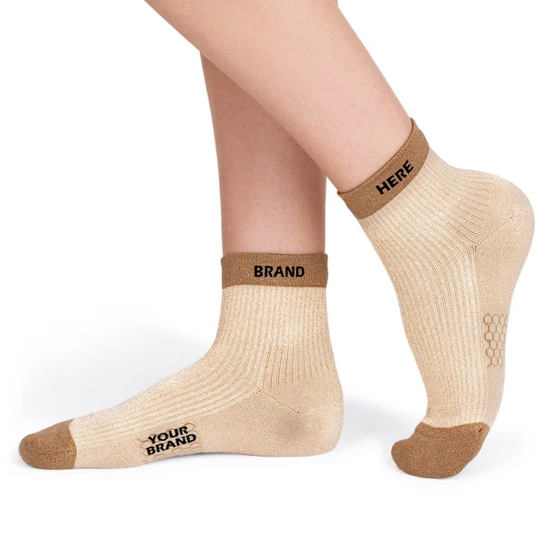 Custom Shine Ribbed Socks factory
